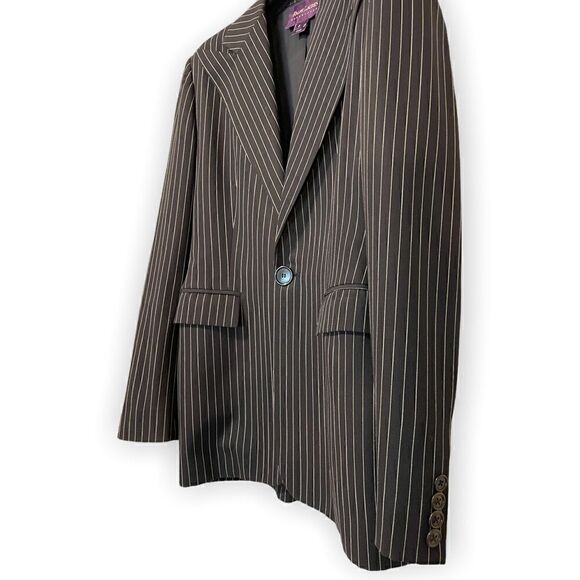 ❤️SOLD❤️Ralph Lauren Purple Label Collection Women's Black Pinstripe Jacket |6| - Picture 9 of 10